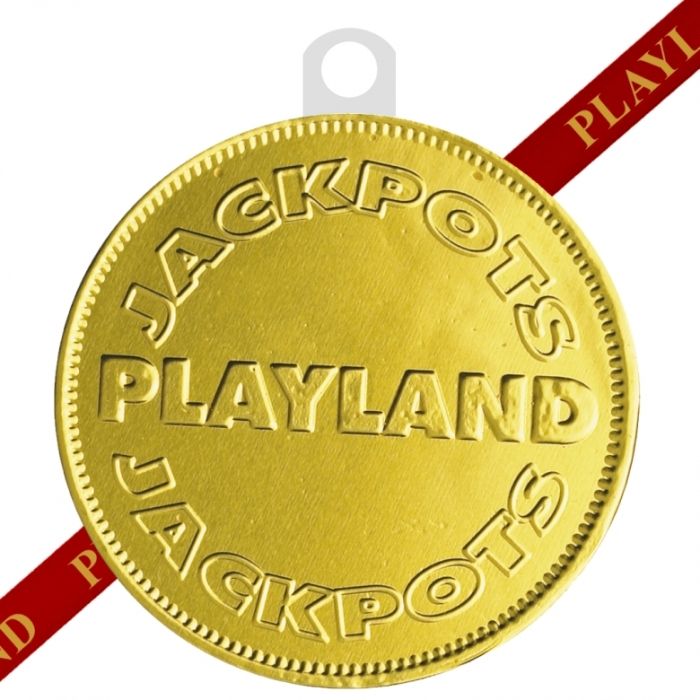 Chocolade medaille 100 mm met logo en lint - 1