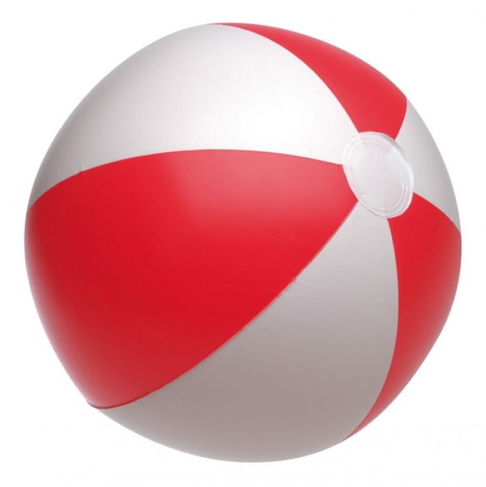 Inflatable beachball 16  red white - 1
