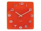 Wall clock Vintage red glass