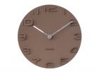 Wall clock on the Edge brown w. chrome hands