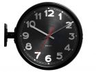 Wall clock Numbers Double Sided alu black