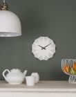 Wall clock Origami ceramic matt white - 3