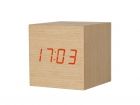 Alarm clock Cube Pure elm wood small - 1