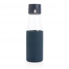 Ukiyo glazen hydratatie-trackingfles met sleeve, blauw - 2