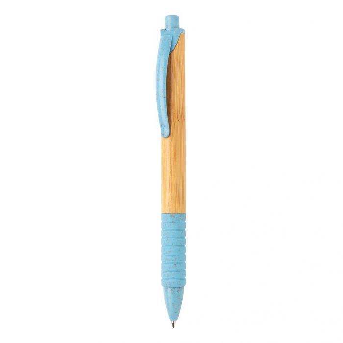 Bamboe & tarwestro pen, blauw - 1