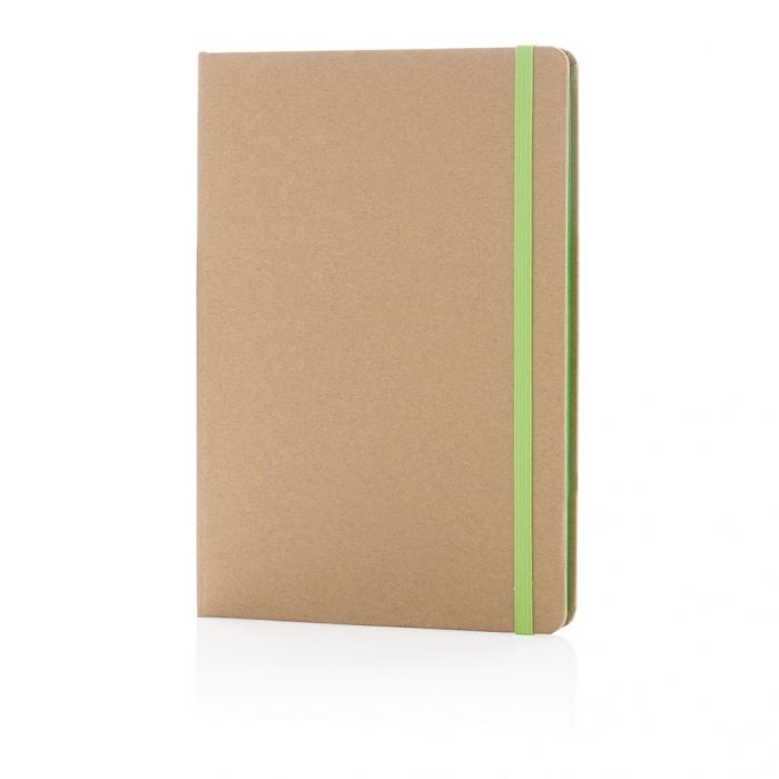 A5 recycled kraft notitieboek, groen - 1