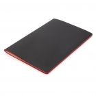 Softcover PU notitieboek met gekleurde accent rand, rood - 3