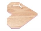 Cutting board Origami Heart powdery pink rim