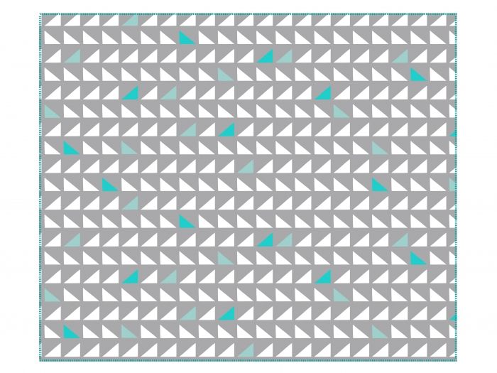 Fleece rug Triangles grey, Design Studio Stijll - 1