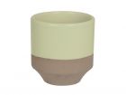 Plant pot Native small rough taupe w. grayed jade