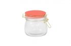 Storage jar Candy glass small, neon orange lid