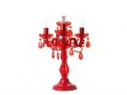 Table Chandelier red, 4 arms