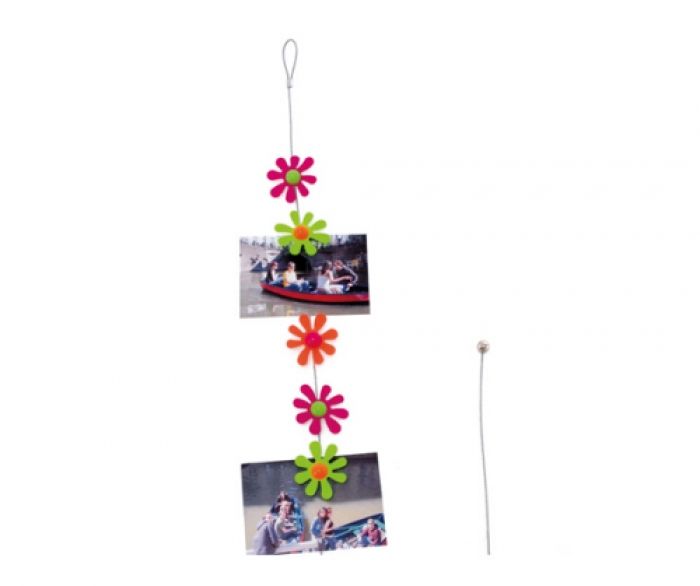 Card- & photo holder Flowers steel wire - 1