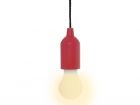Pendant lamp Pull Light ABS red w. black wire