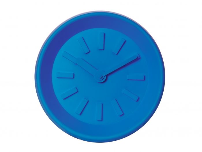 Wall clock Station blue plastic - 1