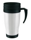 Plastic cup with lid  400ml  white - 1