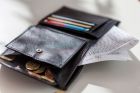 Leather credit card purse  black - 343