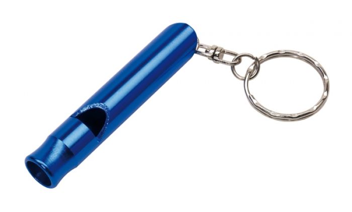 key ring with whistle  Flute  blue - 1