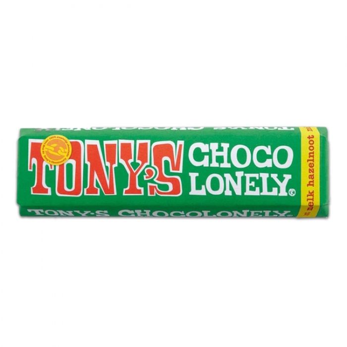 Tony's Chocolonely Melk-hazelnoot reep, 47 gram - 1