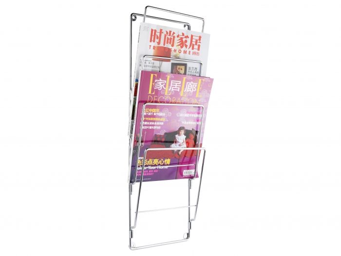 Magazine rack chrome steel wire - 1