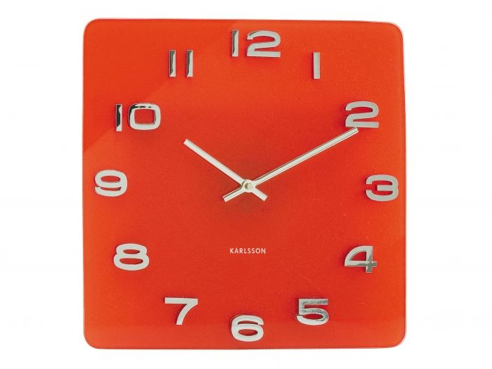 Wall clock Vintage red glass - 1