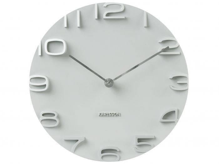 Wall clock On The Edge white w. chrome hands - 1