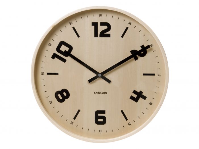 Wall clock Pure Wood black numbers - 1