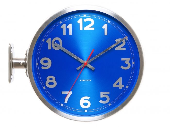 Wall clock Numbers Double Sided s/s blue - 1