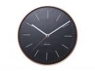 Wall clock Minimal black w. copper case - 1