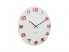 Wall clock Vintage white w. copper numbers round - 2