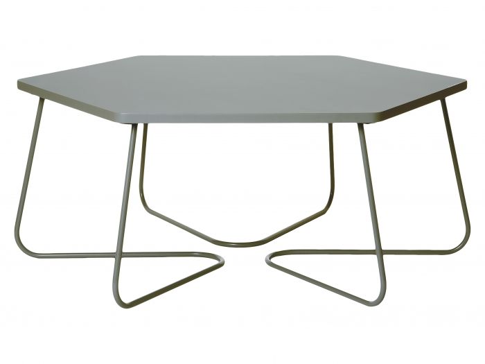 Side table Hexagon large MDF top dark grey - 1
