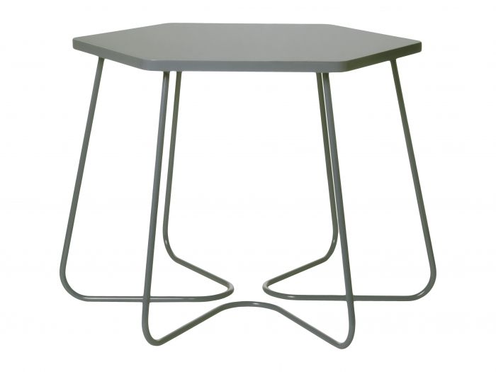 Side table Hexagon medium MDF top dark grey - 1
