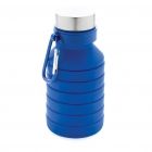 Lekvrije opvouwbare siliconen fles met schroefdop, blauw - 1