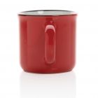 Vintage keramische mok, rood - 3