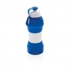 Opvouwbare siliconen sport fles, blauw - 1