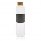 Impact borosilicaat glazen fles met bamboe deksel, transpara - 2