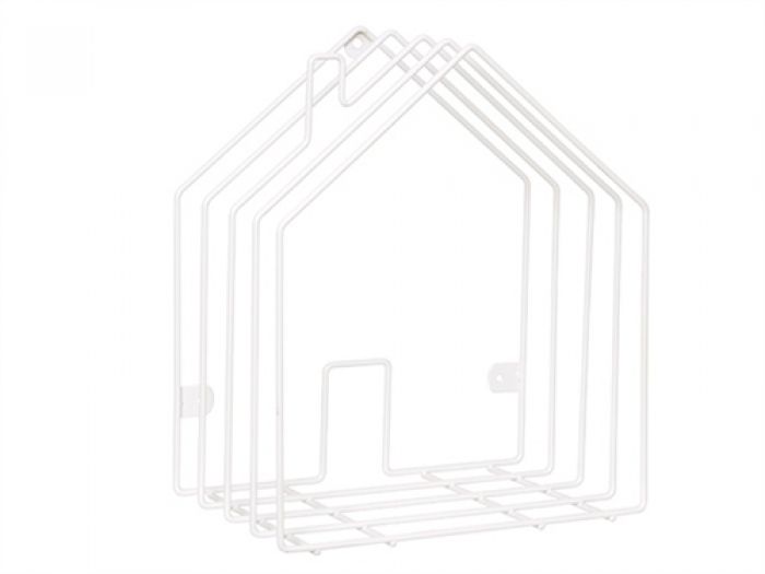 Magazine rack House metal white - 1