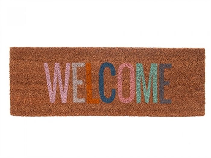 Door mat Welcome multi colour coir - 1