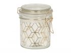 Storage jar Hexagon Pattern gold glass medium - 2