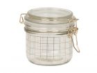 Storage jar Grid Pattern gold glass small - 1